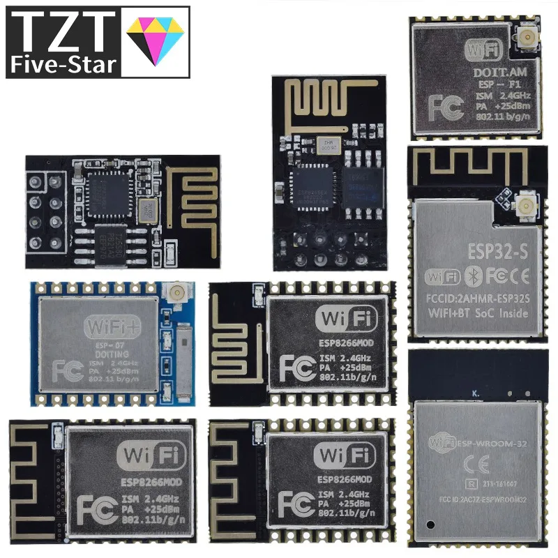 ESP8266 ESP-01 ESP-01S ESP-07 ESP-12E ESP-12F ESP-32 ESP-32S Serial WIFI Wireless Module Wireless Transceiver 2.4G For Arduino