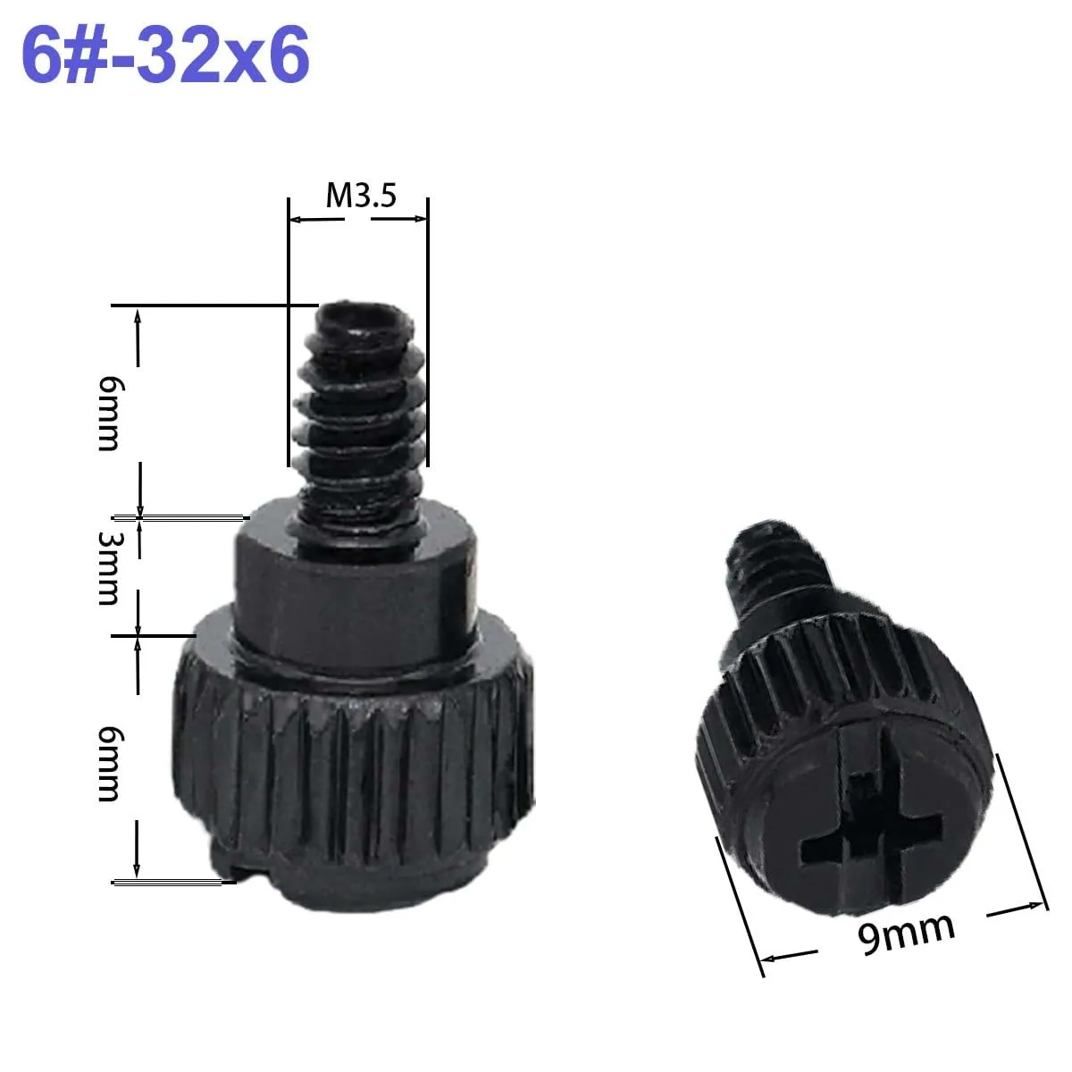 20/50/100Pcs Computer Case Thumb Screw 6-32 Computer Case Screw Kit