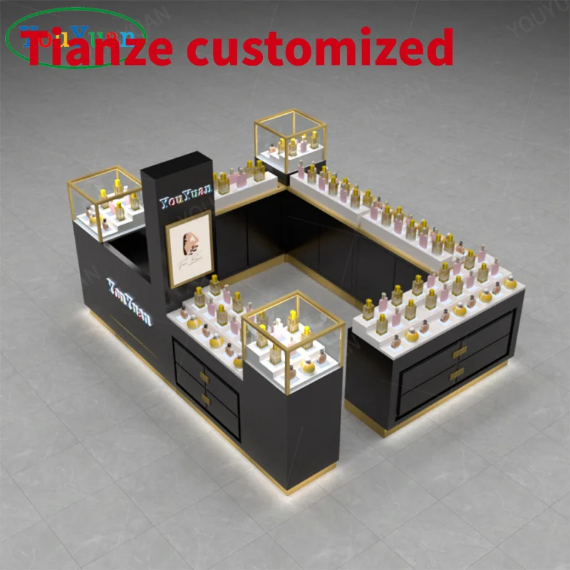 

(Customized) mall perfume stall jewelry shop designs perfume cosmetic makeup display stand retail luxury perfume kiosk fragrance