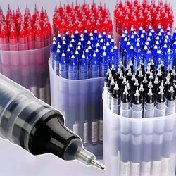 10pcs/set Straight Liquid Gel Pen Quick-drying, Large-capacity 0.5mm 10 Colors Ink for Writing School Office Stationery Supplies