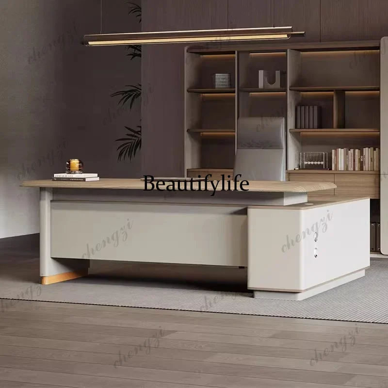 B456 160 180 200 220 240 cm Modern manager boss Room desks Computer desk office Table pliante Motion desk file cabinet Furniture
