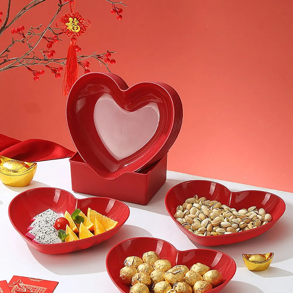 

3 шт. тарелка в форме сердца, романтический поднос для сервировки еды, фруктовый торт, закуски, многоразовый безопасный материал, гладкая поверхность, блюдо для ювелирных изделий