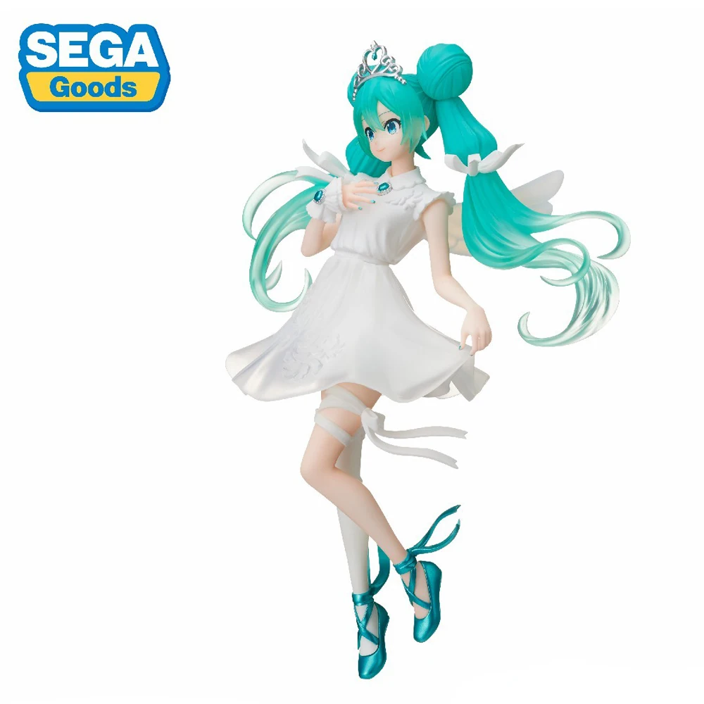 Original Sega Hatsune Miku Series Spm Statue Hatsune Miku 15Th Anniversary Kei Ver Black 21Cm Genuine In Stock Holiday Gift