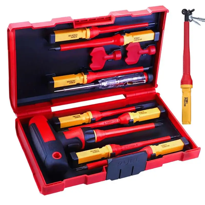 

Electrical Screwdriver Set 12X Magnetic Tip Screwdriver Set Electronics Repair Tool Kit for Automotive Maintenance Portable