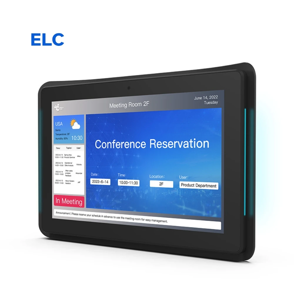 Power Android Mounted Tablet 11 Meeting Reservation LCD Touch Screen Wall Tablets 10 Inch POE Android Tablet