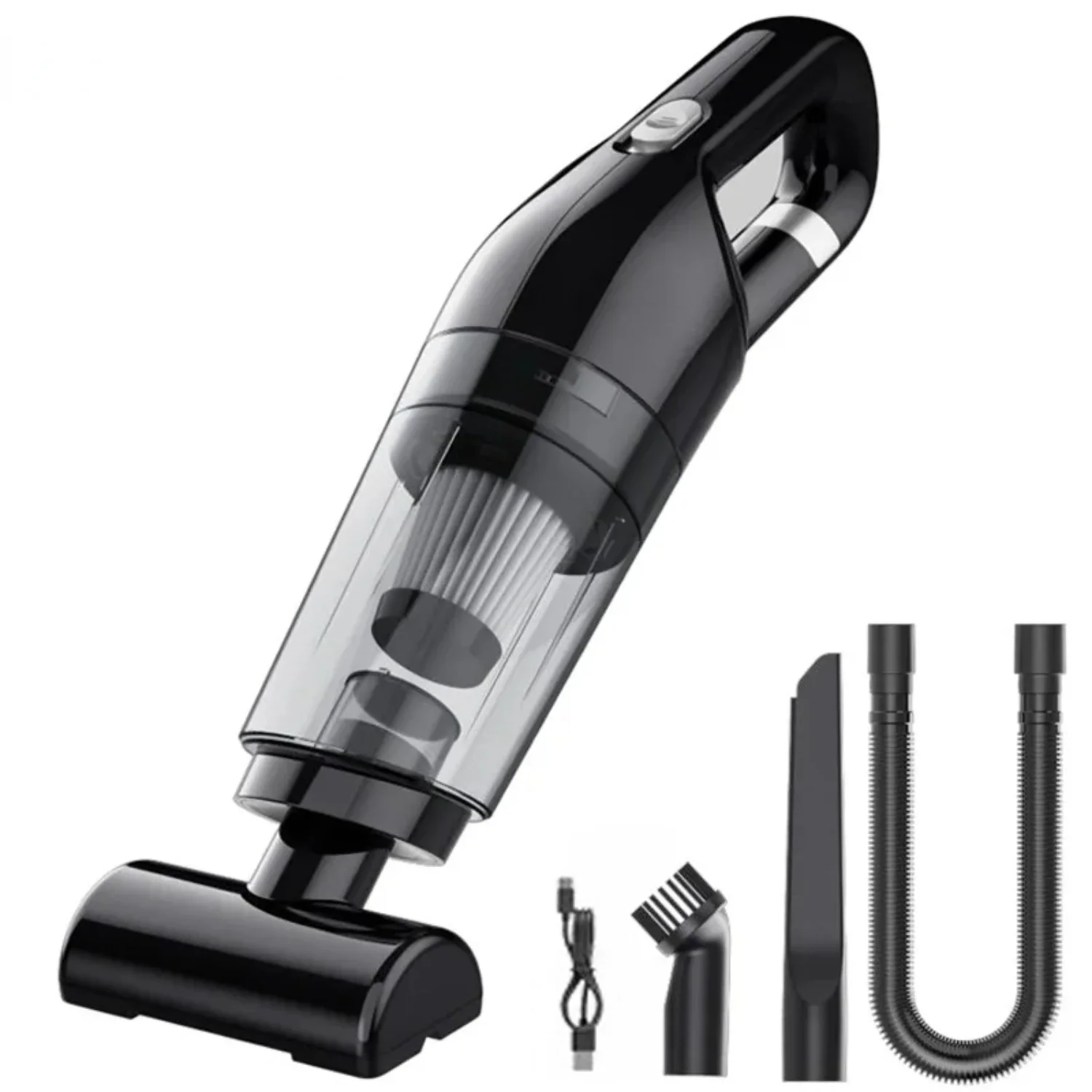 

Portable Rechargeable Wireless Handheld Vacuum Cleaner with Strong 10000PA Suction - Ideal for Car and Home Use - Effective Dust