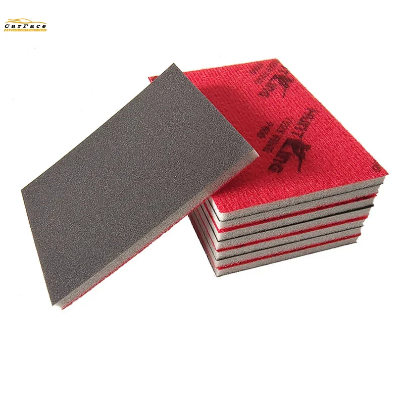 60 Pcs Car Beauty Polishing Sponge Sandpaper Mobile Phone Shell Model Can Be Polished Wet And Dry Flocking Sandpaper Block