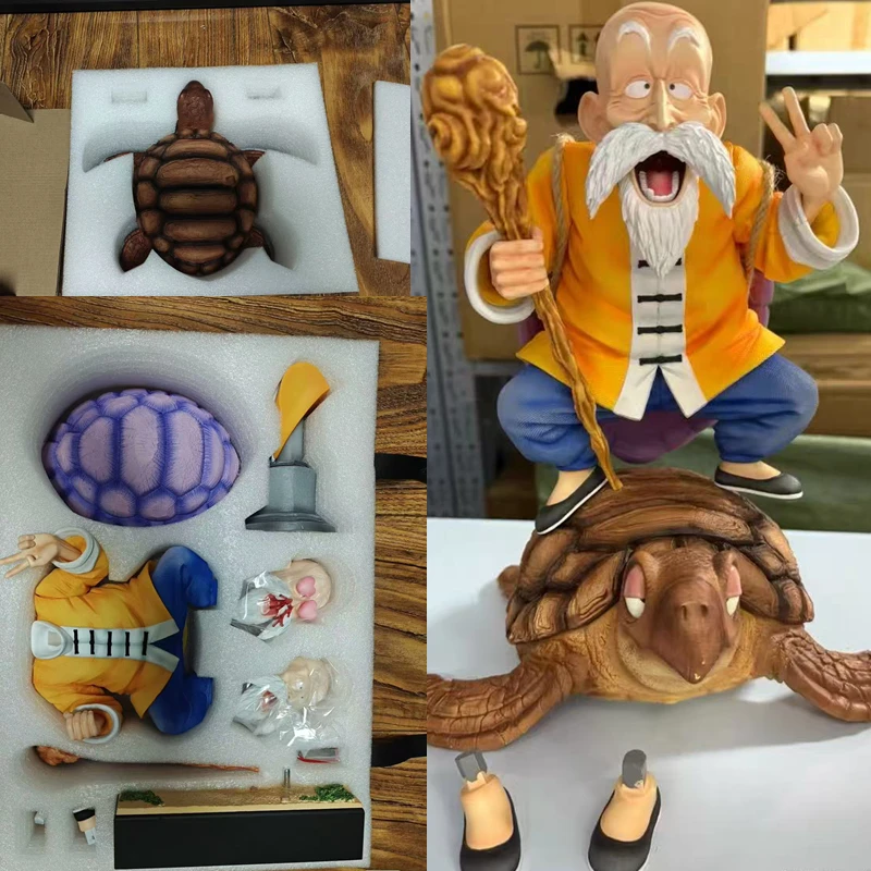 

Childhood Goku Kulilin Master Roshi Dragon Ball Anime Figure Fans Collection Model Ornament Toy Holiday Q Version Custom Gifts