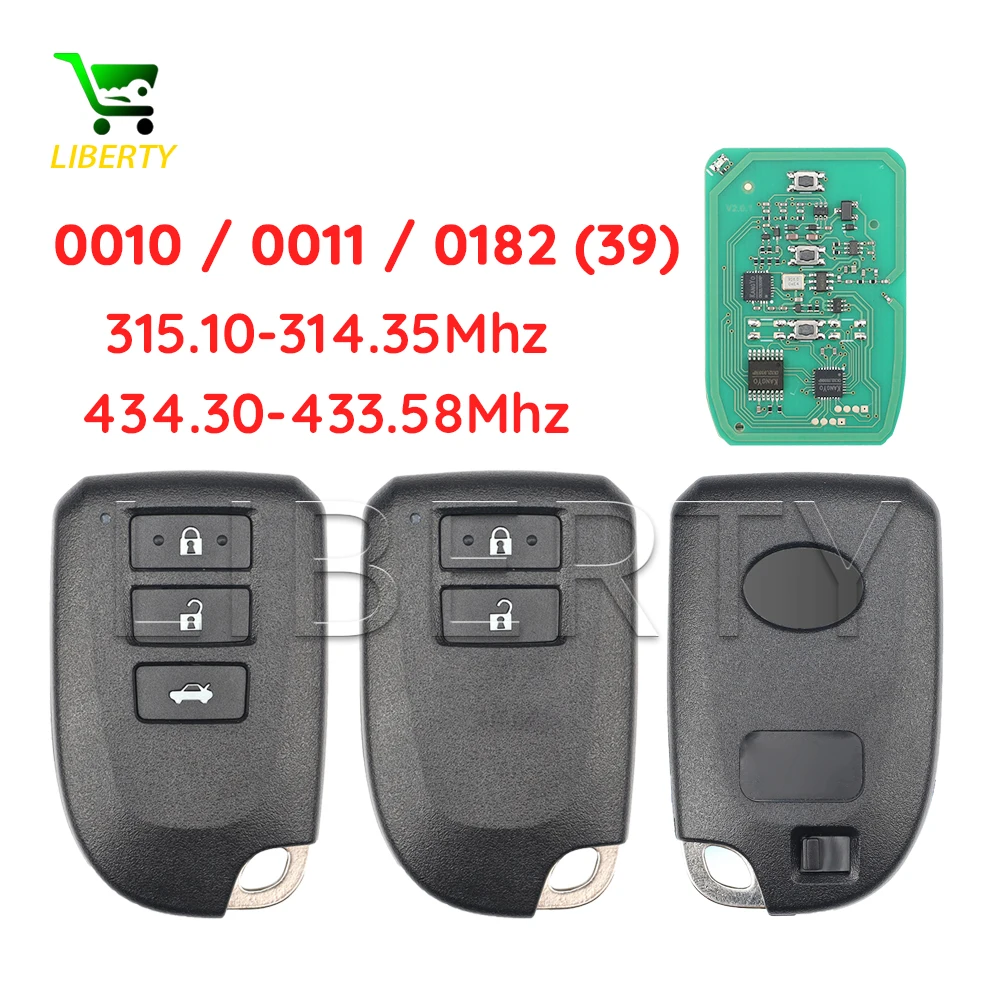 Liberty FCC BF1ER BS1EW BS2ET 312/314/433/434MHz 8A Chip Smart Key Fob 2/3 Button for Toyota Hiace Regiusage YARIS L VIOS