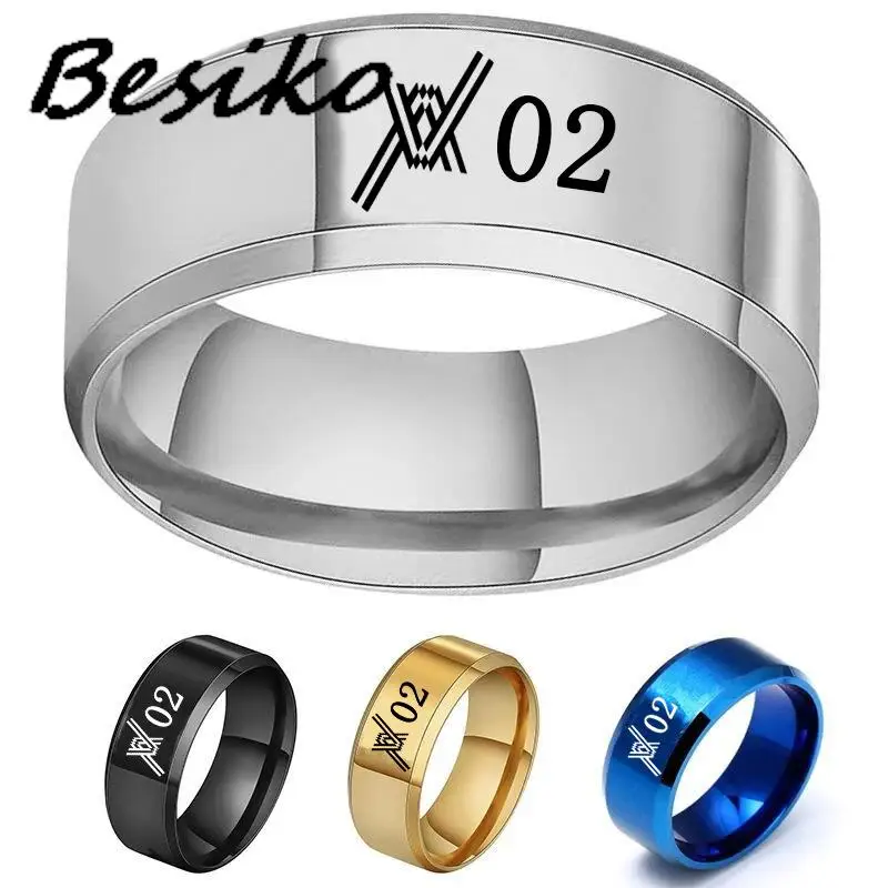 Besiko Anime Ladies Rings Darling In The Franxx 02 Ring Women Jewellery Wedding Fashion Cute Couples Stainless Steel Ring