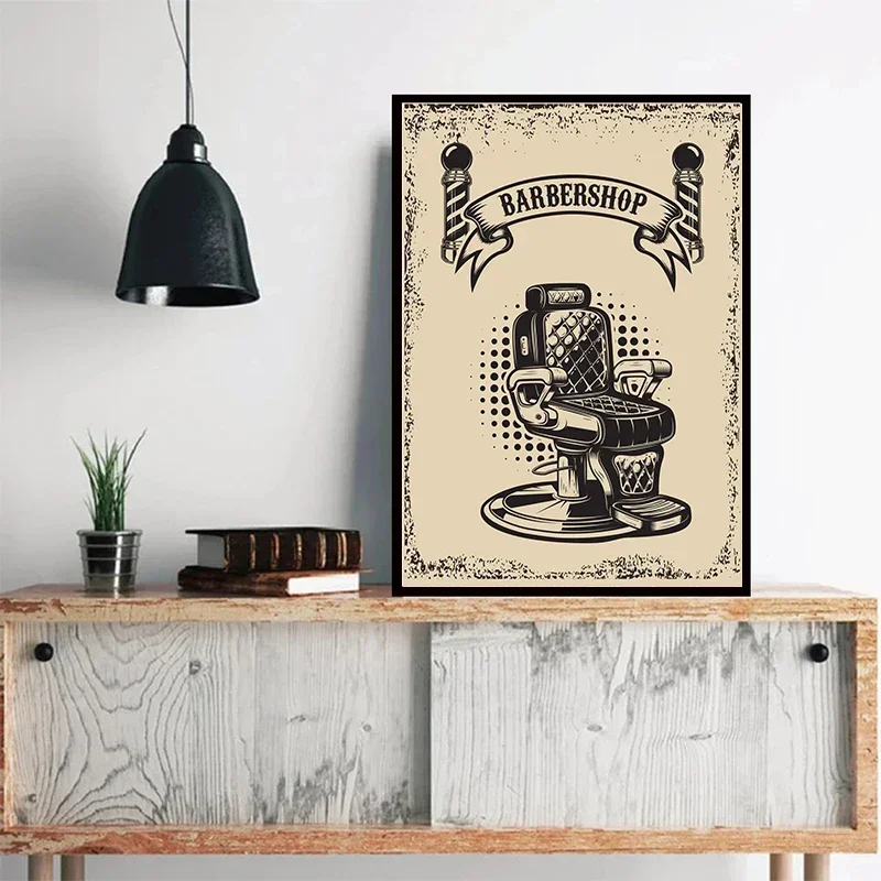 Vintage Barber Shop Poster Haircut Shave Beard Art Posters Print Canvas Painting Wall Art Beauty Woman Pictures Hair Salon Decor