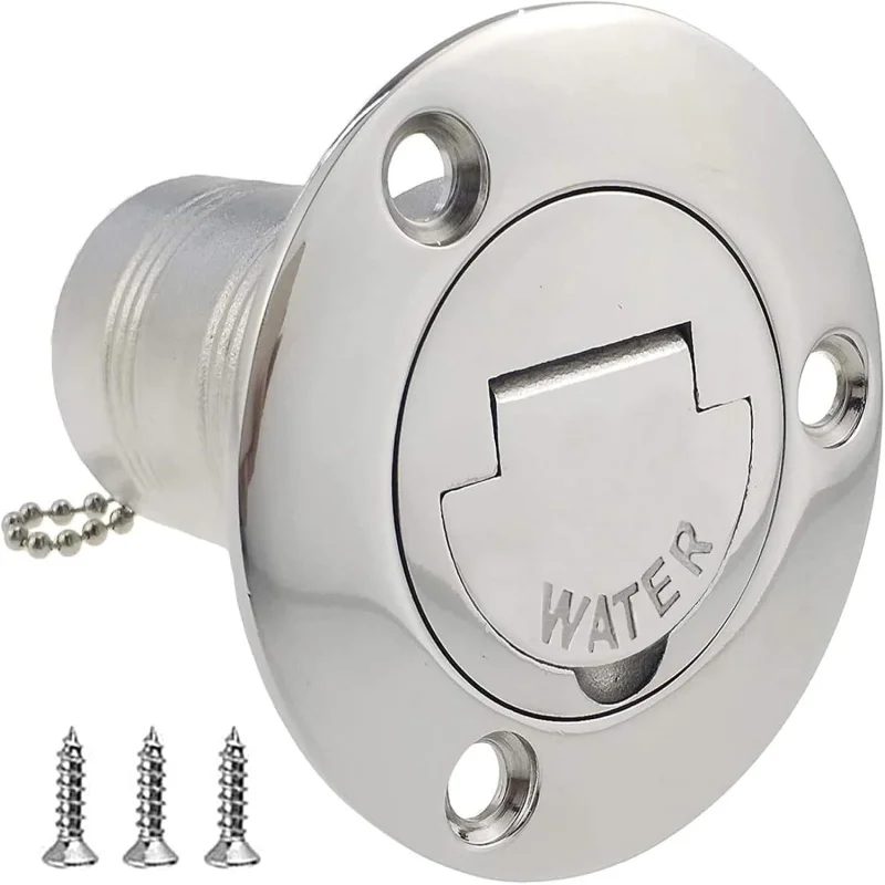 

ISURE MARINE 1-1/2 in (38 mm) Fill with Keyless Cover Ocean Mirror - Polished 316 Stainless Steel Hardware Boat Yacht Schooner