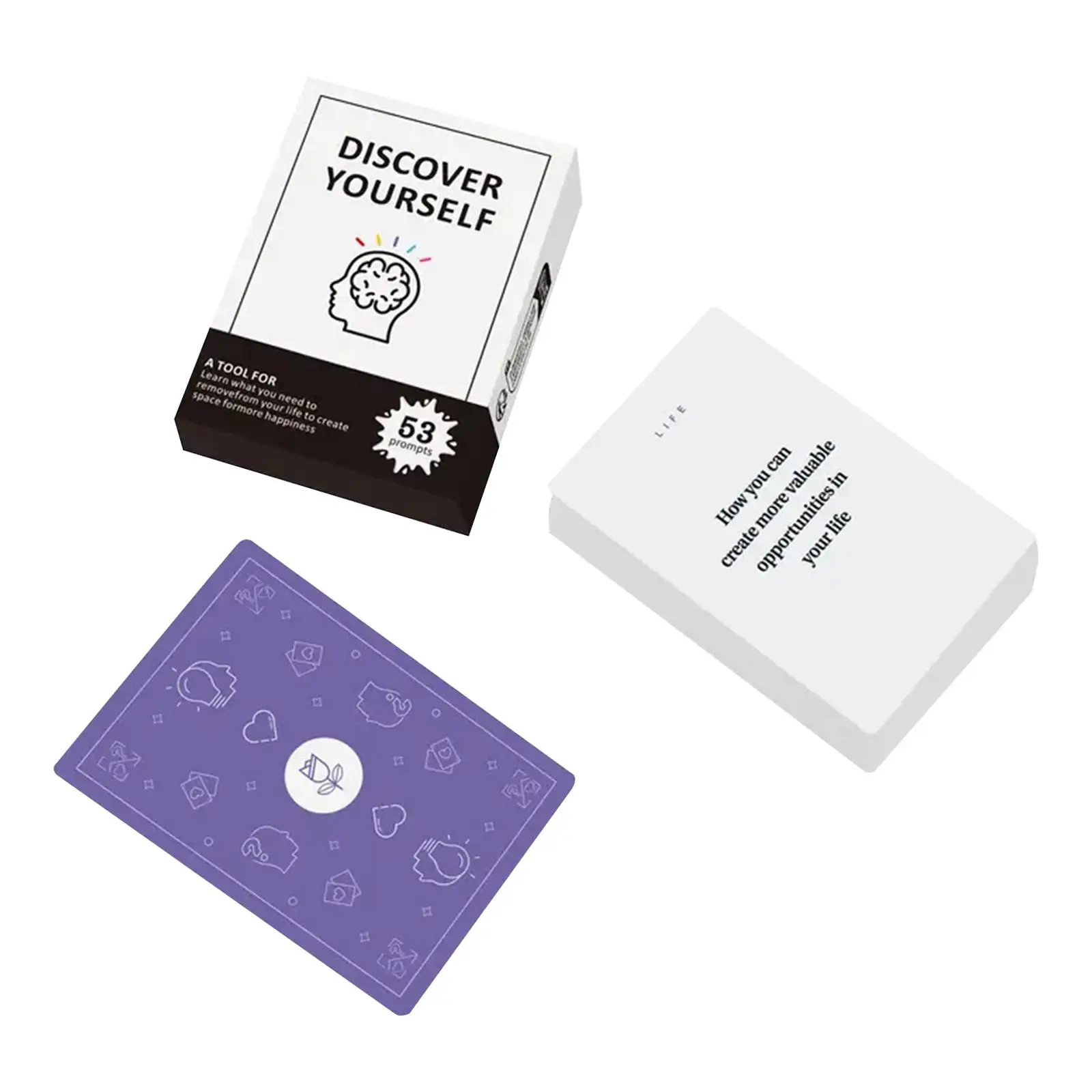 Card Board Game for Meaningful Connections Kids Teens Adults Entertaining Party Game with 53 Prompt Conversation Cards