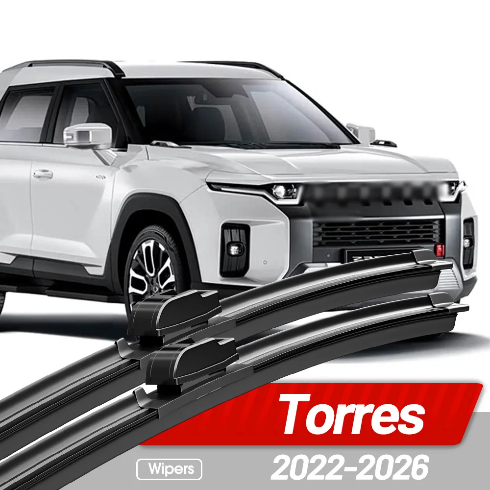 For Ssangyong Torres 2022-2026 Front Wiper Blades Windshield Windscreen Window Accessories 24