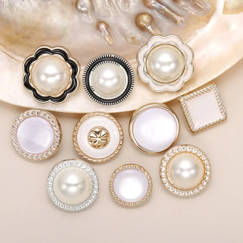 10 Pieces Beautiful Round Plastic Buttons Women's Clothing Decorative Accessories Hand Sewing Buttons Sewing Supplies