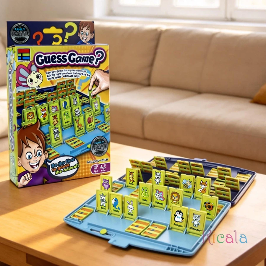 

Kids Guess The Animal Board Game Family Interactive Guessing Game Educational Logic Thinking Party Toy for Children