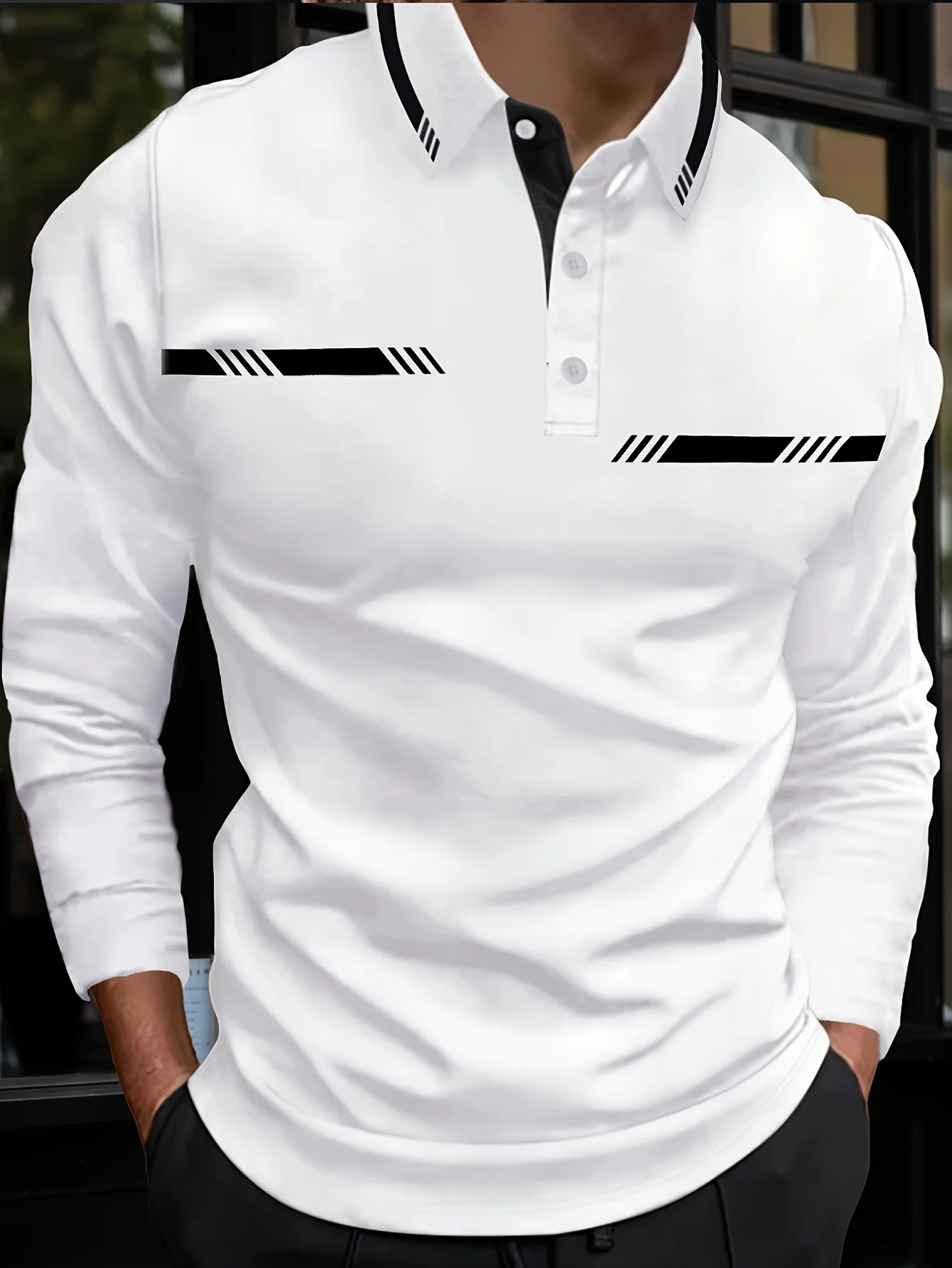 

The new men's POLO shirt for Spring and Autumn 2025 is soft skin-friendly casual and fashionable with 3D printing