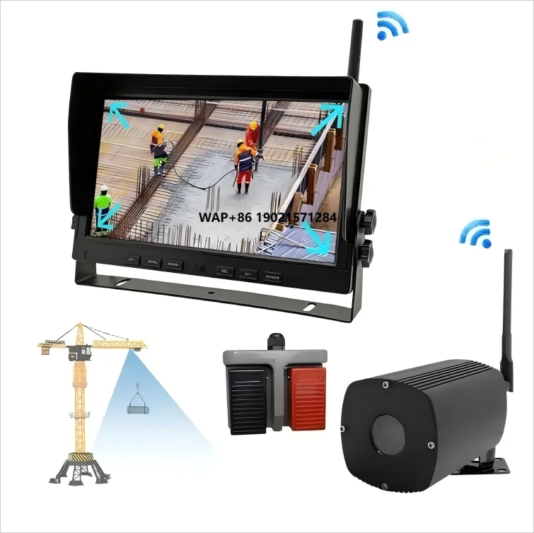 Built-in AI Algorithm Blind Spot Monitor System Wireless Transmission 10.1inch Large View Monitor Construction Device
