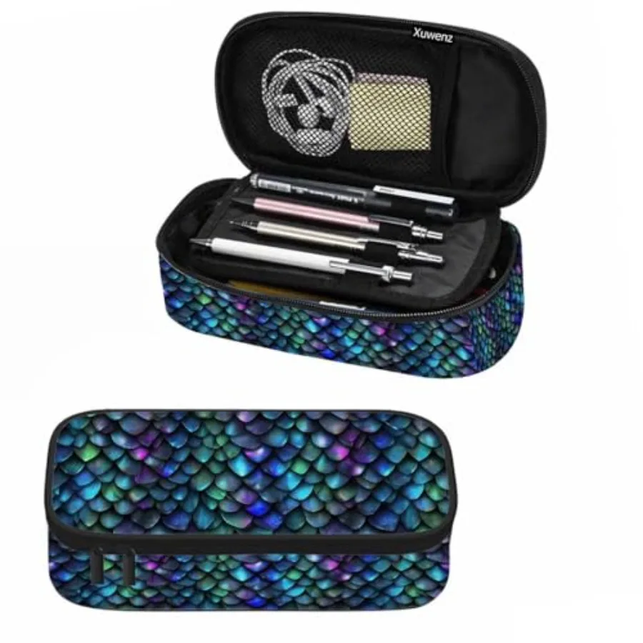 

Pencil Case Sparkling Glittering Skin Sequins Pencil Bag Pouch Box Organizer for College School Students Boy Girl