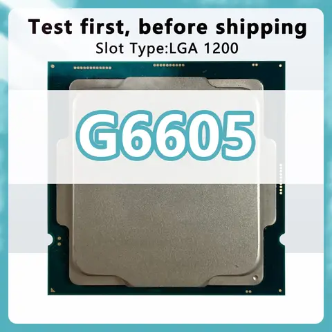 Pentium G6605 CPU 14nm 2 Cores 4 Threads 4.3GHz 4MB 58W Processor LGA1200 for H410 B460 Chipsets Motherboard  G6605 Processor
