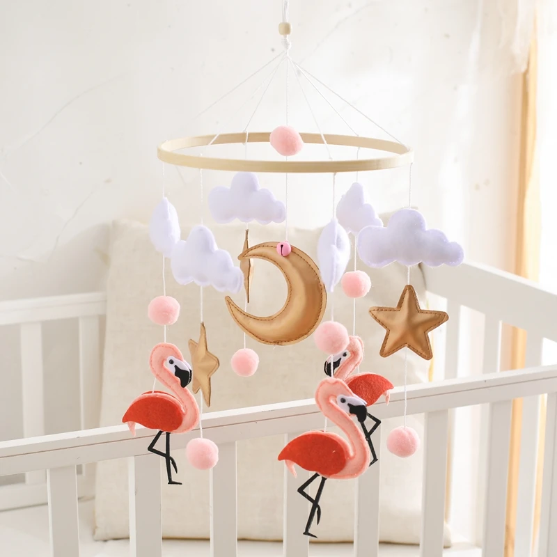 Baby Toys 0 12 Months Flamingo Mobiles Montessori baby Rattles room decoration Baby stroller Bed Bell for newborn baby Gifts