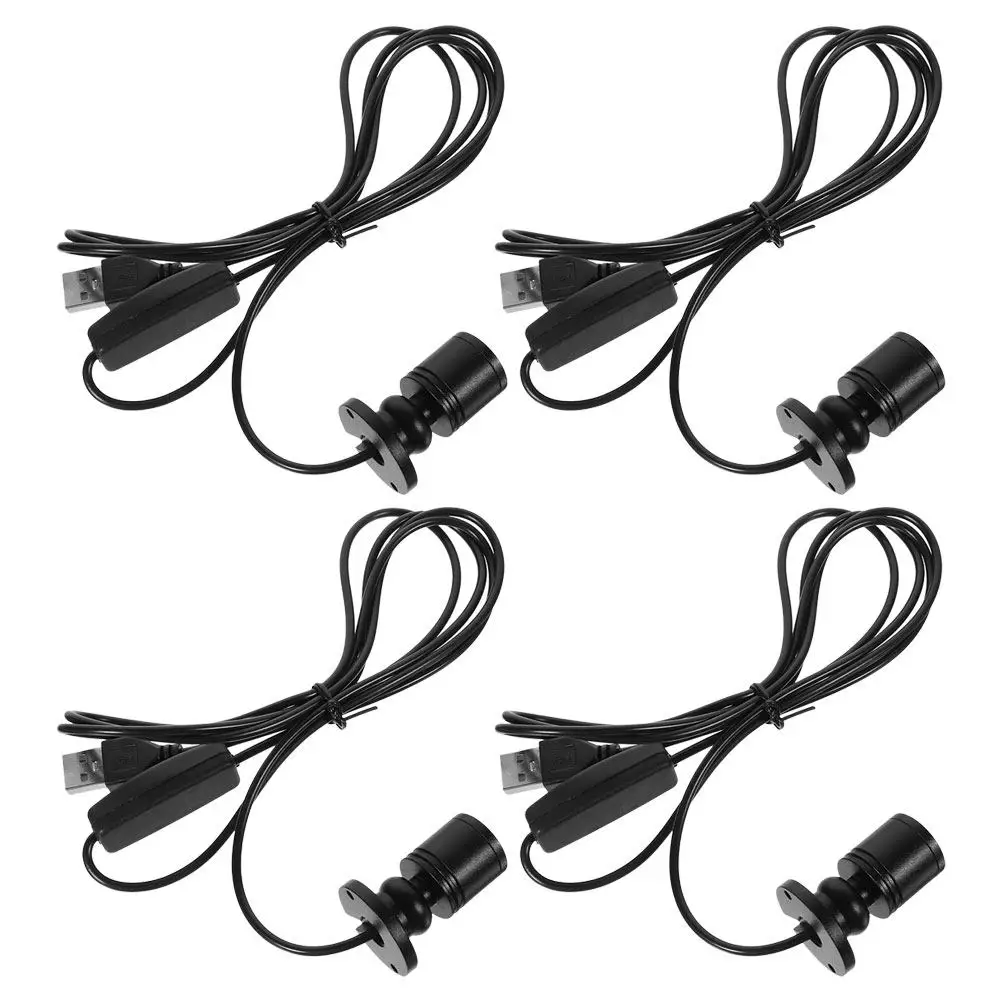 

Комплект из 4 мини-светильников USB: яркие светодиодные лампы для витрин, ювелирных шкафов и внутреннего освещения