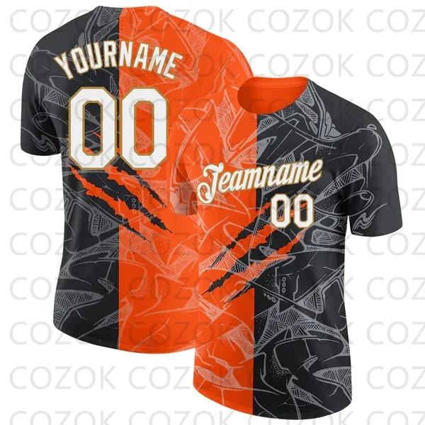 Custome Craw Pattern Football Jersey for Men Women Unisex Football Short Sleeves Athletic Tee Shirts