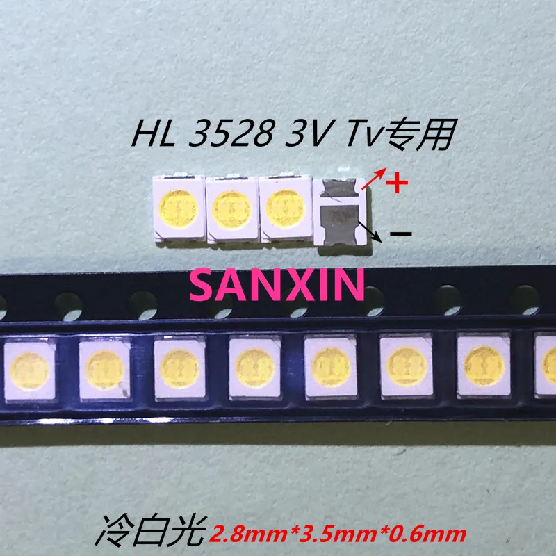 1000 قطعة 2835 3528 إصلاح LED LCD إضاءة خلفية للتلفاز الخرز MX سيول JF 1 واط-2 واط 3 فولت 6 فولت الضوء الأبيض البارد شائع الاستخدام