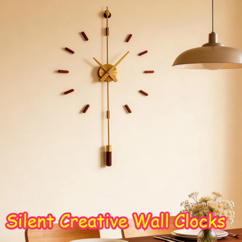 Silent Quartz Wall Clock Hollowed-out Creative Design Low Power Wall Clock Spanish Minimalist Artistic Stable Durable Home Decor