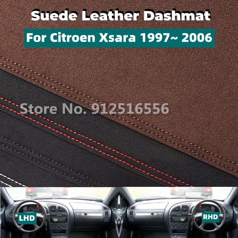 

Автомобильный замшевый кожаный коврик для приборной панели, коврик для приборной панели, солнцезащитный козырек, ковер для Citroen Xsara 1997 2005 2004 2003 2002 2001 2006
