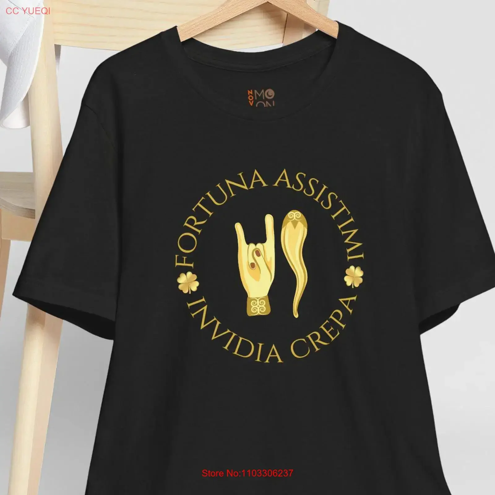 Camiseta Cornicello con amuletos italianos, Fortuna Assistimi Invidia Crepa, estilo vintage lavado, para hombre, para uso diario, suave y versátil