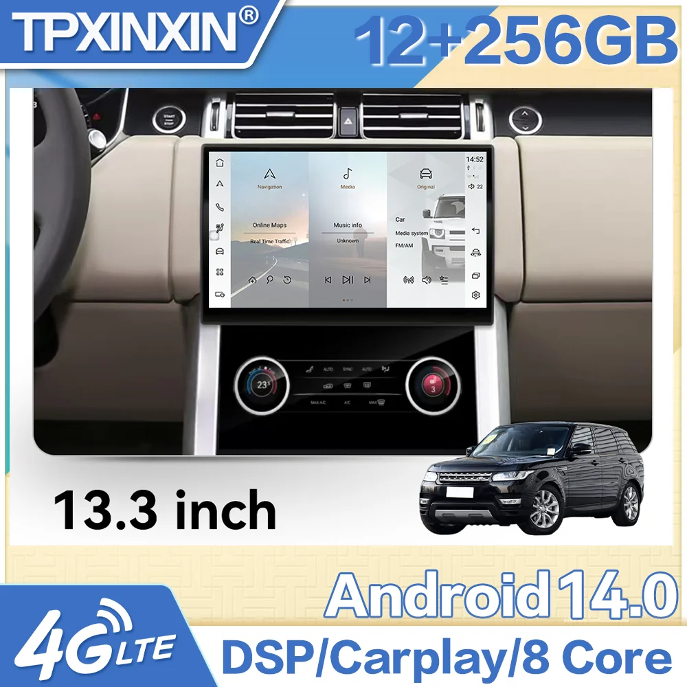 

13.3 Inch Screen GPS Navigation Android Auto For Land Rover Executive 2013-2017 Car Radio Stereo Multimedia Player Carplay DSP