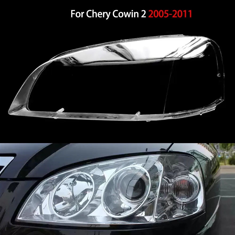 

For Chery Cowin 2 2005-2011 Car Accessories Front Headlamps Transparent Lampshades Lamp Shell Headlights Lens Cover Plexiglass