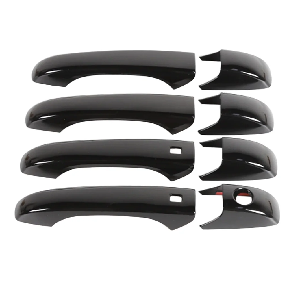 Car Exterior Door Handles Trim Cover ABS for Chrysler 300C 2010-2020 (Balck)