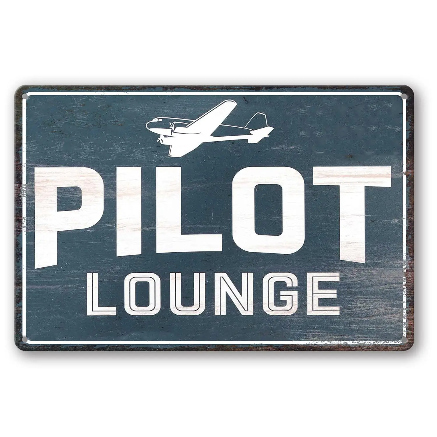 Pilot Lounge Sign Aviation Airplane Or Plane Hangar Metal Sign Rustic Street Sign Or Door Name Plate Plaque Novelty Sign For Far