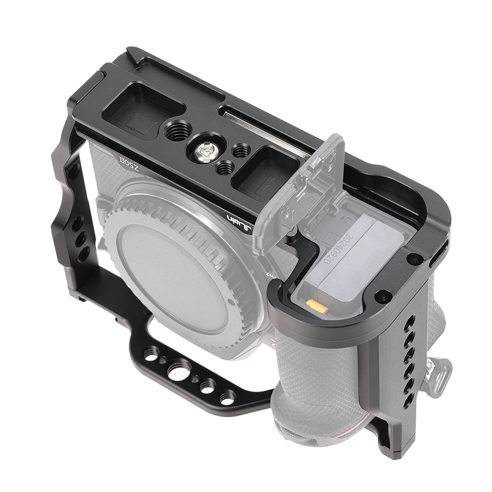FOTGA Camera Cage Aluminum Alloy Camera Video Cage with Dual Cold Shoe Mount Numerous Replacement For Nikon Z50 II Camera Frame