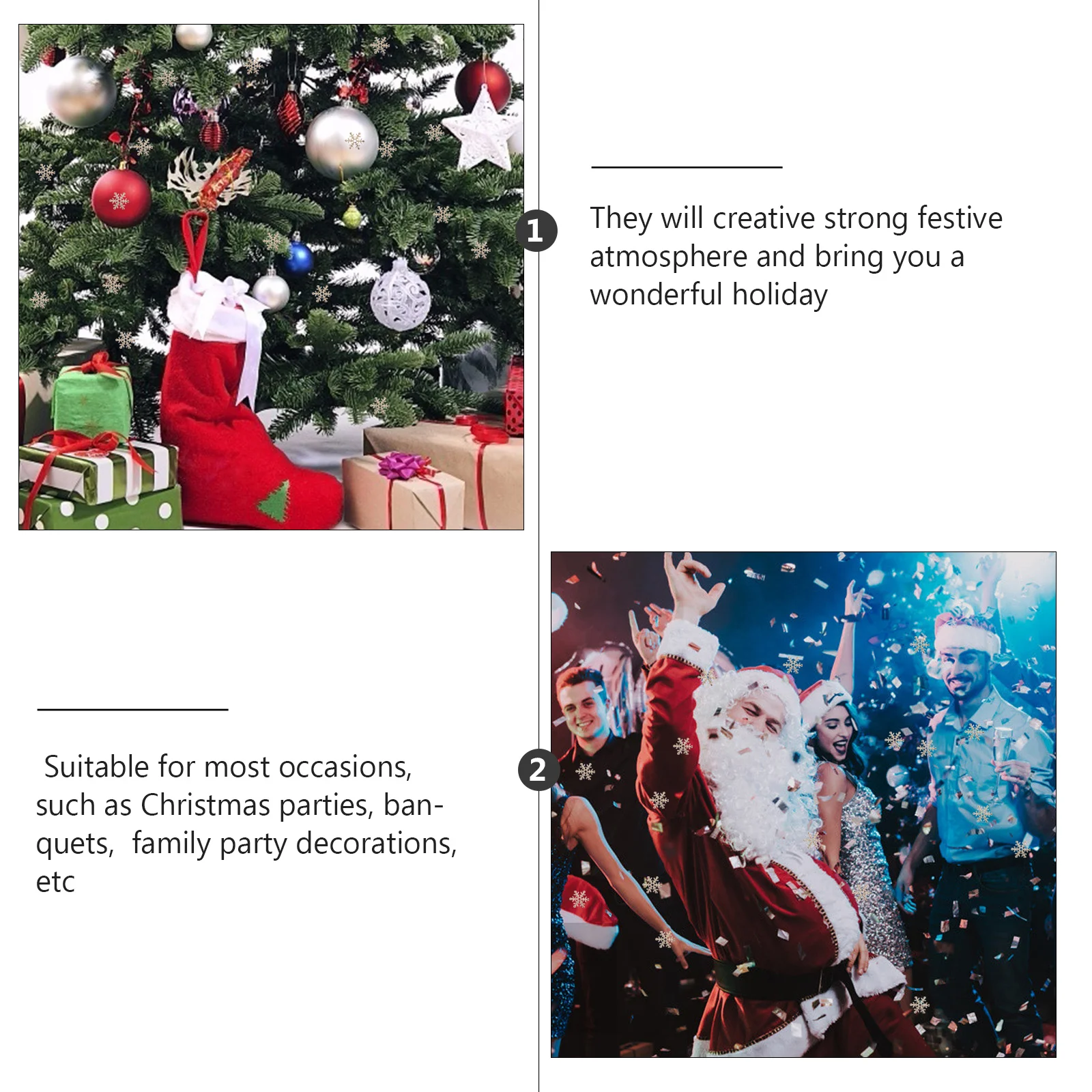 

600Pcs Snowflake Confetti Exquisite Decorative Confetti Party Decorations Fake Snowflakes Xmas Holiday Supplies