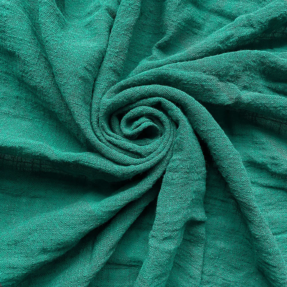 Organic Linen Cotton Crinkled Fabric for Sewing