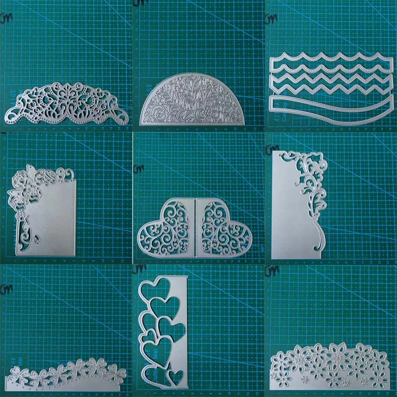 Lace greeting card heart metal cutting dies Scrapbooking decoration paper craft mould blade punch template Embossing stencils