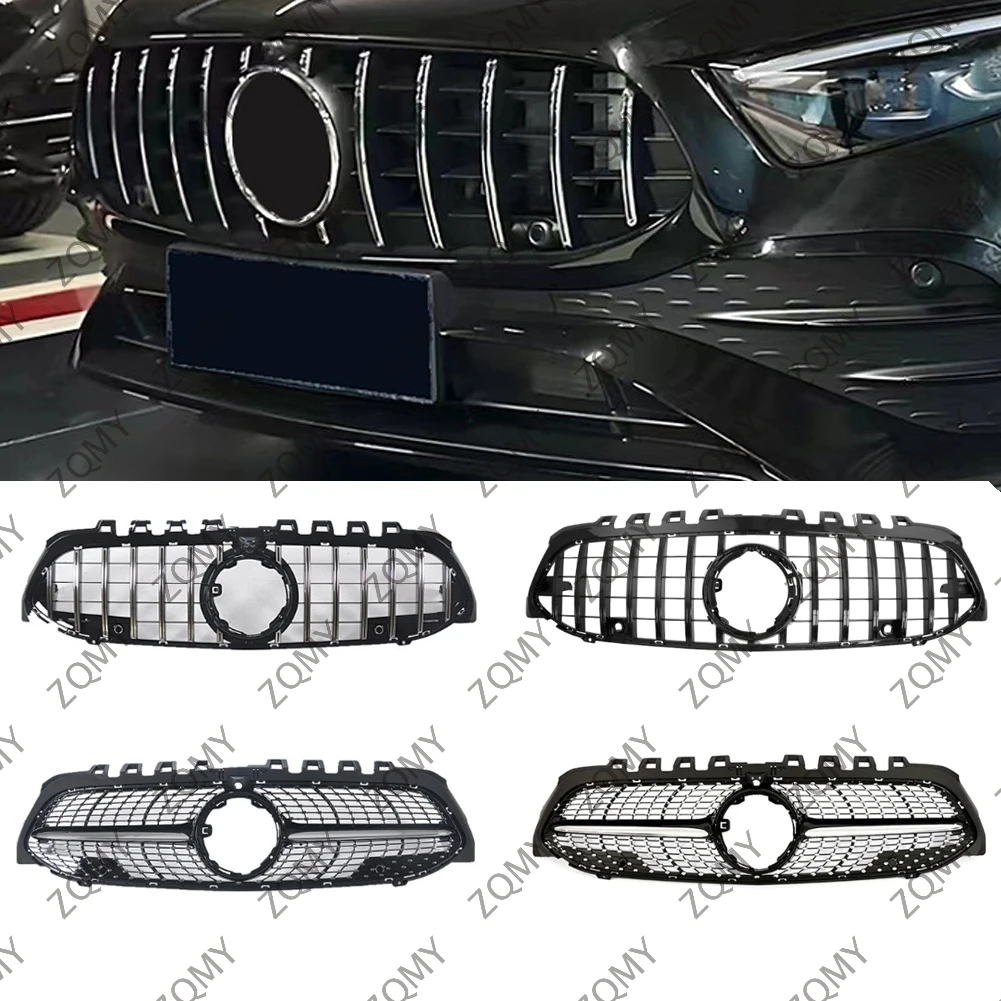 For Mercedes Benz A Class W177 2019-2022 A180 A200 A220 A250 A260 A35 Car Front Bumper Grille Centre Panel Styling Upper Grill