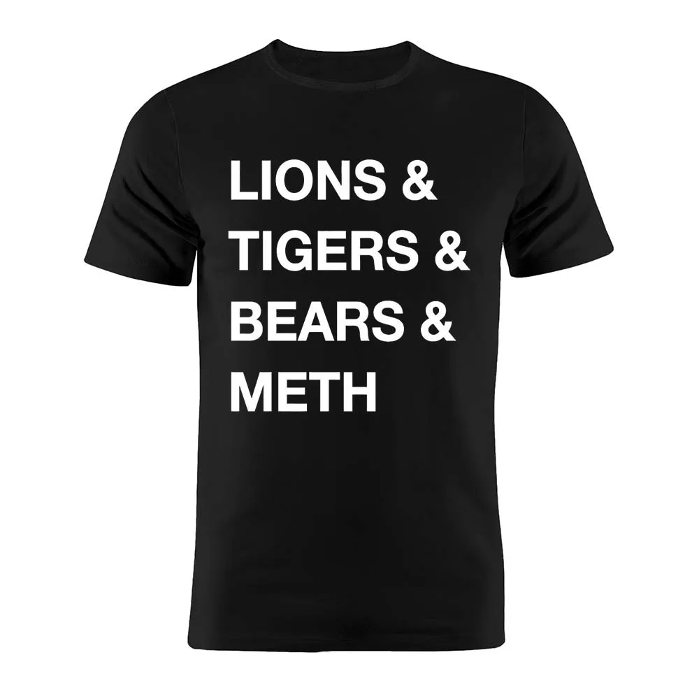 Tiger King Lions Bears Summer Fashion Funny High Quality Printing Graphic T-shirt Casual 100% Cotton Round-neck Eu Size XS-5XL