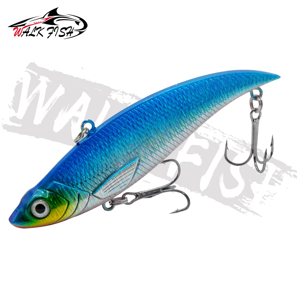 WALK FISH 1PCS VIB Sinking 89mm 18g Fishing Lure Hard Baits Wobbler Plastic Artificial Vibration Winter Ice Tackle Bass Pike
