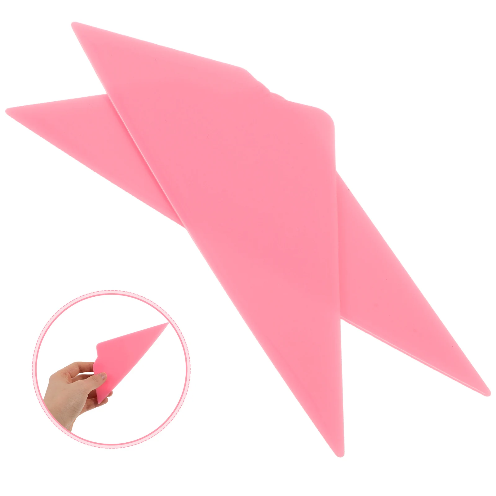 

2pcs Car Window Film Scraper Triangular Trimming Tool Vinyl Decal Applicator Portable Durable Plastic Dashboard