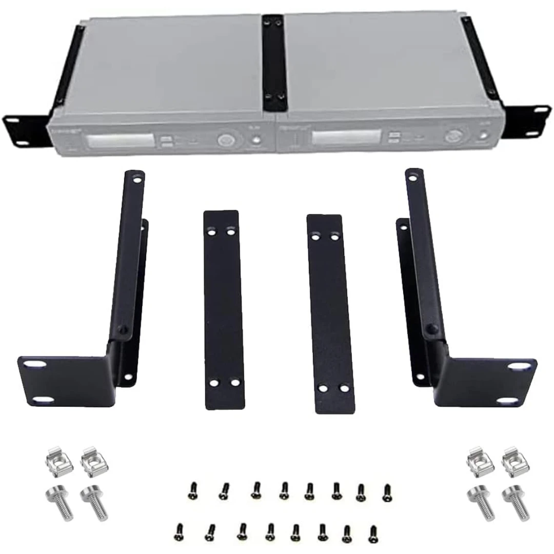 

Bracket for Shure Wireless Microphones SLX4 Receiver and Rack Mount for 1/4 Wave BNC Antenna,1U Patch Panel, Extend Cable