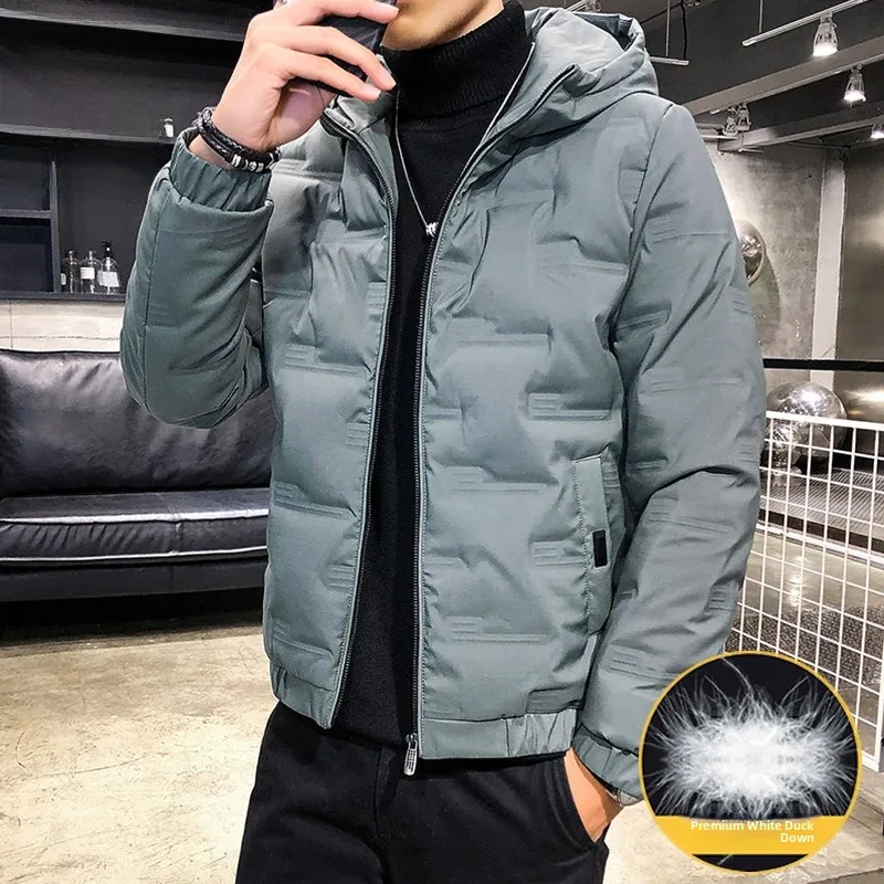 

Men's ort down Cotton Jaet Lightweight Warm Hooded Coat Trendy Brand Mexican Rice Man Winter 2025 Faion Outerwear