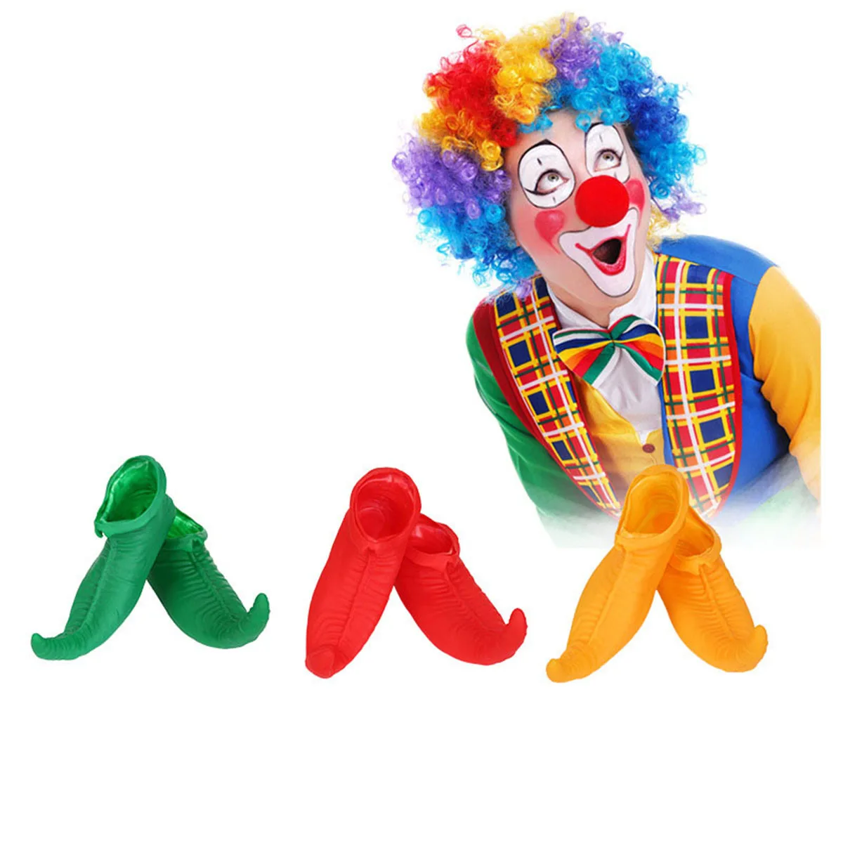 

Clown Shoes Large Green Oversized Durable Rubber Easy Put on Take Off for Carnival Halloween Costume Women Men