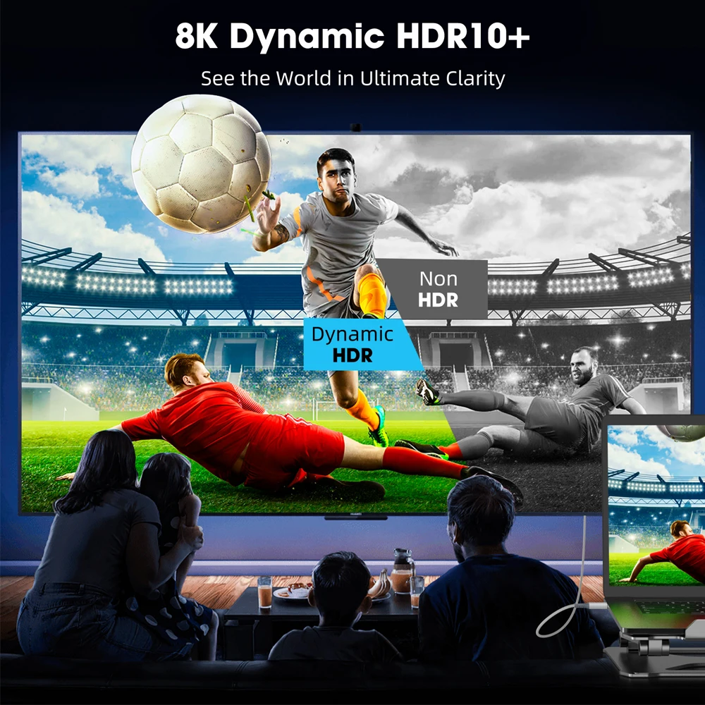 Cavo HDMI 2.1 8K/60Hz 4K/120Hz 48Gbps Cavo video ad altissima velocità Cavo di trasmissione dinamico HDR VRR per PS5 Proiettore TV PC