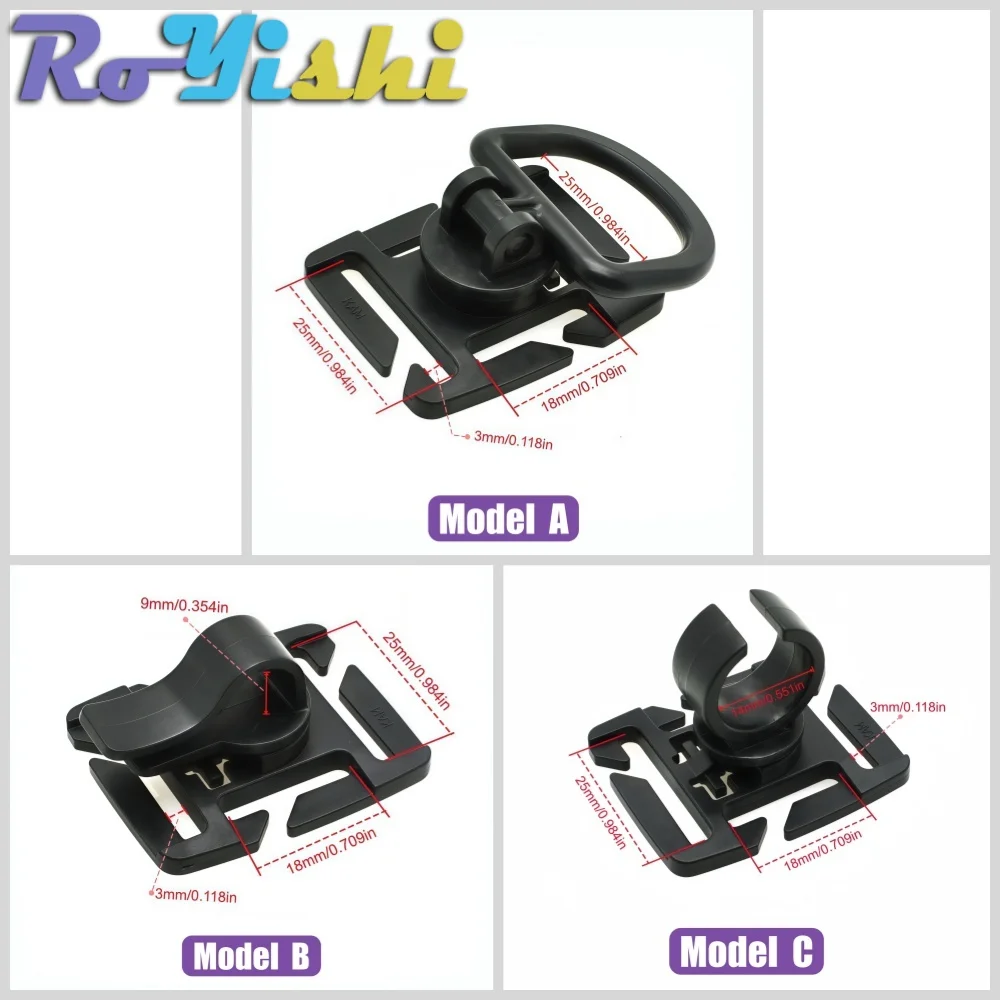 Portable 360° Swivel Backpack Hook Light Clip Multi‑Angle Outdoor Hiking Climbing Camping Tool Accessory