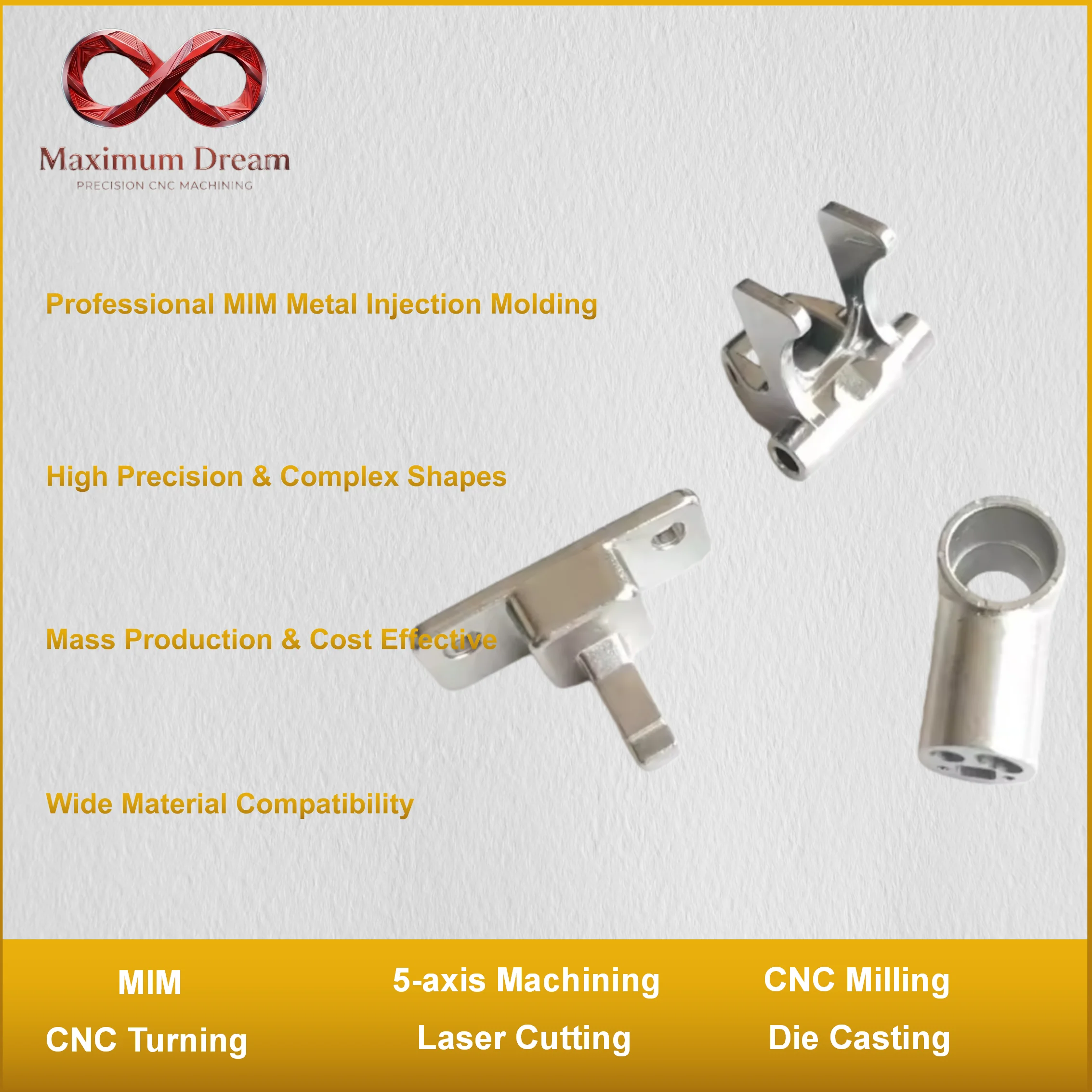 Custom MIM Metal Powder Injection Forming OEM Sintered Components for Security Lock Hardware Accessories