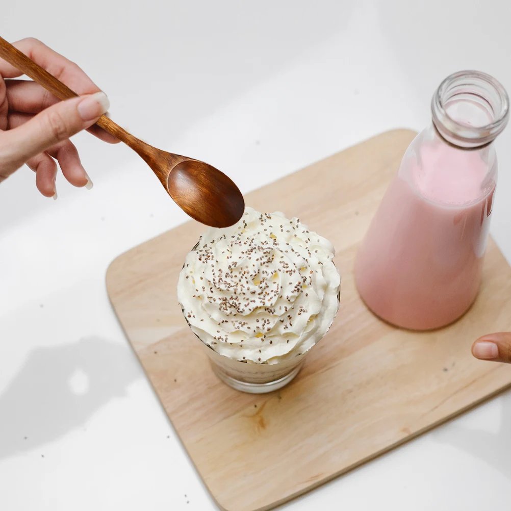 

Wooden Fork Spoon Set Reusable Proper Size Lightweight Family Party Restaurant Home Hotel Coffee Shop Wooden Utensils